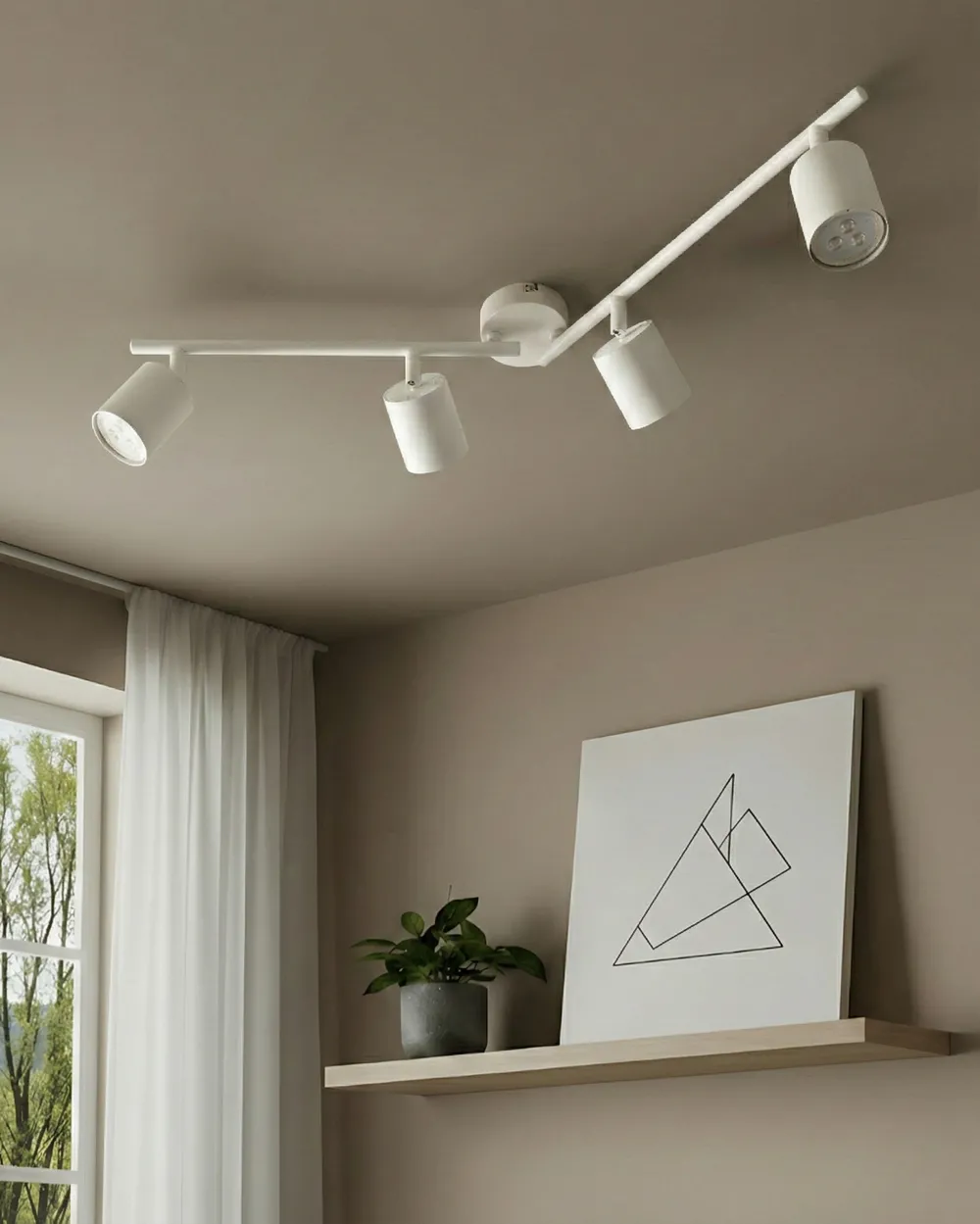 4 Light Spotlight NYANDO Metal White_1029005