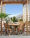 Set of 6 Garden Chairs TOLVE Acacia Wood Brown