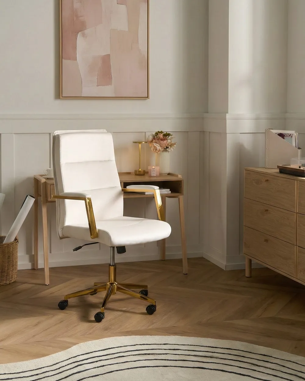 Executive Chair DEMURE Velvet Light Beige_1085418
