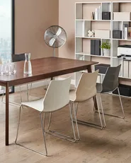Set of 4 Dining Chairs HARTLEY Dark Grey_873466