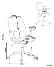 Sedia da ufficio CARLTON Tessuto Grigio_993097