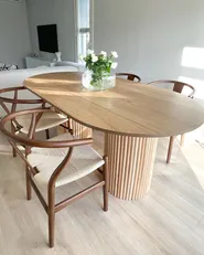 Dining Table SHERIDAN Natural Ash Wood 180 cm 100 cm_900350