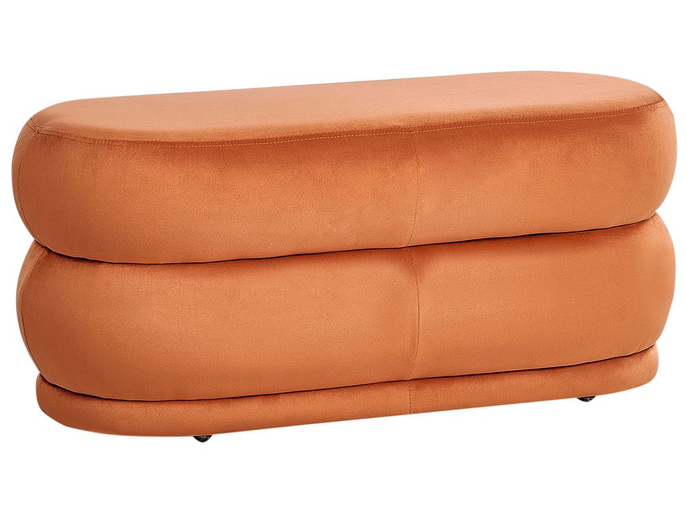 Banc rembourré ELLENDALE Velours Orange