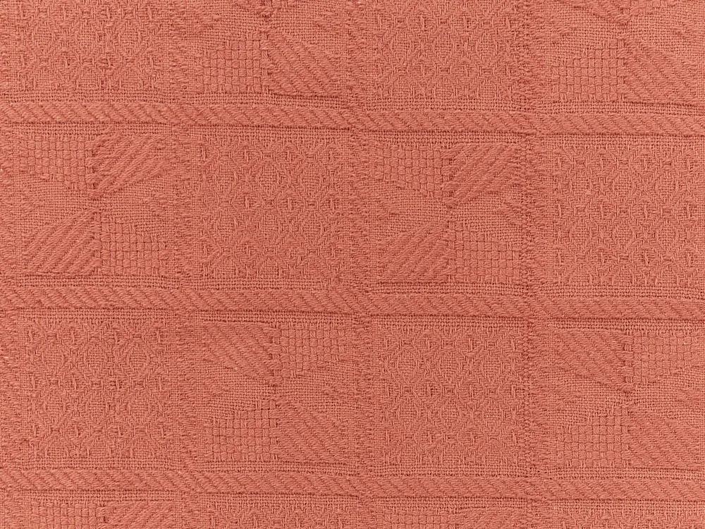 Narzuta na łóżko MARAKA Bawełna 150 x 200 cm Jasnoczerwony_914569