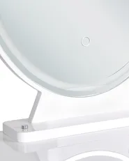 Toeletta con specchio e sgabello CAEN LED Bianco_844965