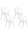 Set of 4 Dining Chairs MORILL White