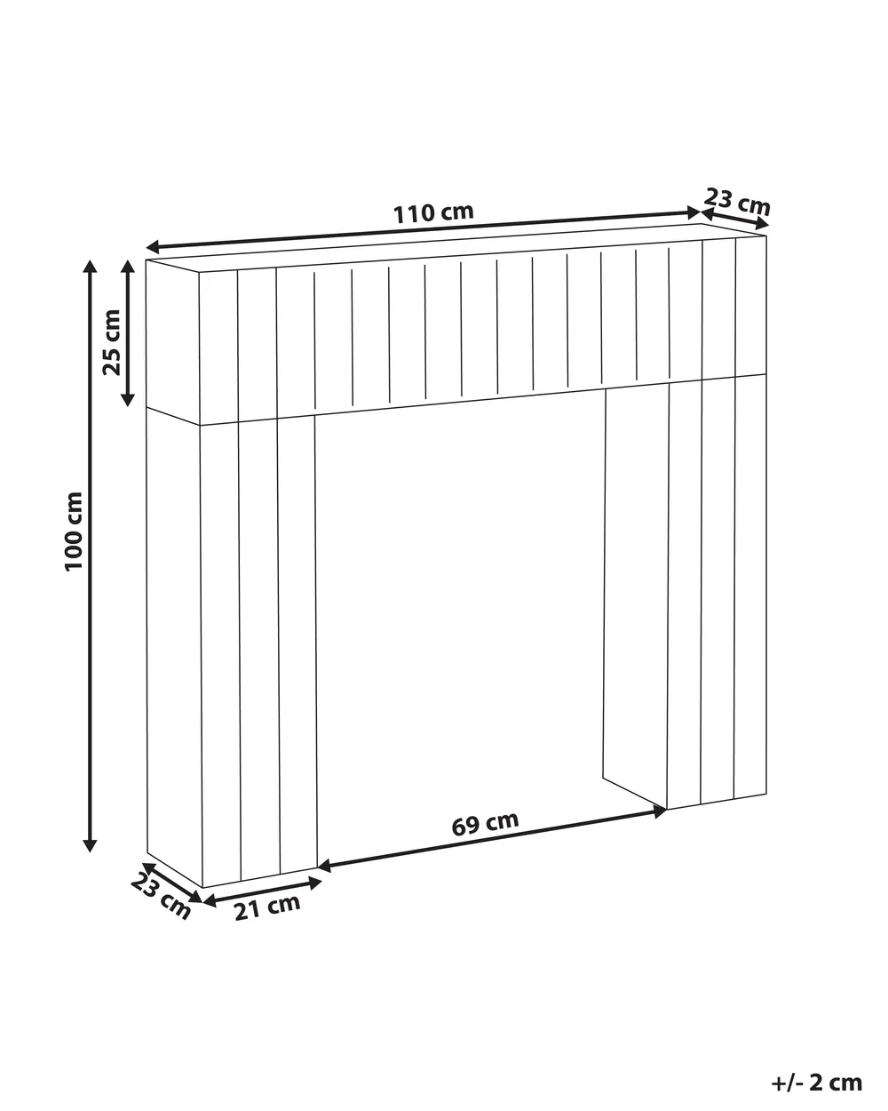 Fireplace Mantel BUNBURY Light Brown_950455