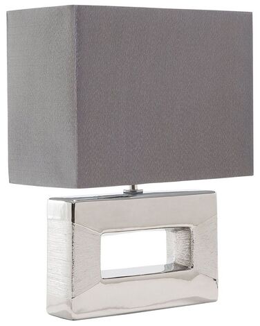 Ezüstszínű porcelán asztali lámpa 42 cm ONYX
