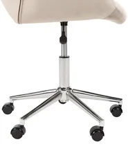 Sedia da scrivania LABELLE Velluto Beige_934232
