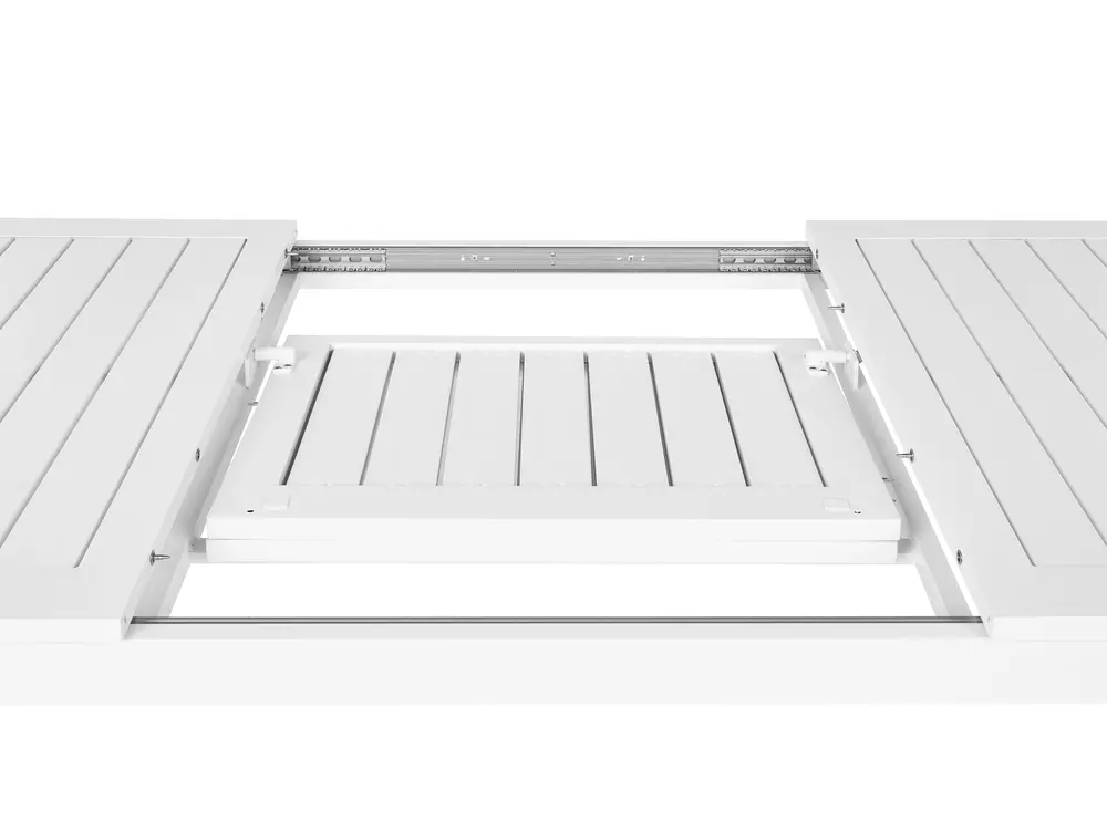 Stół ogrodowy rozkładany SKALOMA 180/240 cm 90 cm Metal Biały_921915