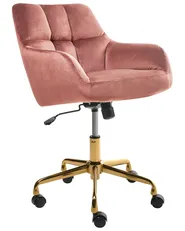 Desk Chair PALMDALE Velvet Pink_1010276