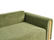Sofa Bed 3 Seater KVAM with Storage Fabric Green_1021800