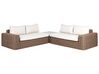 Conjunto de jardim modular 6 lugares em rattan sintético castanho PALERMO_929232