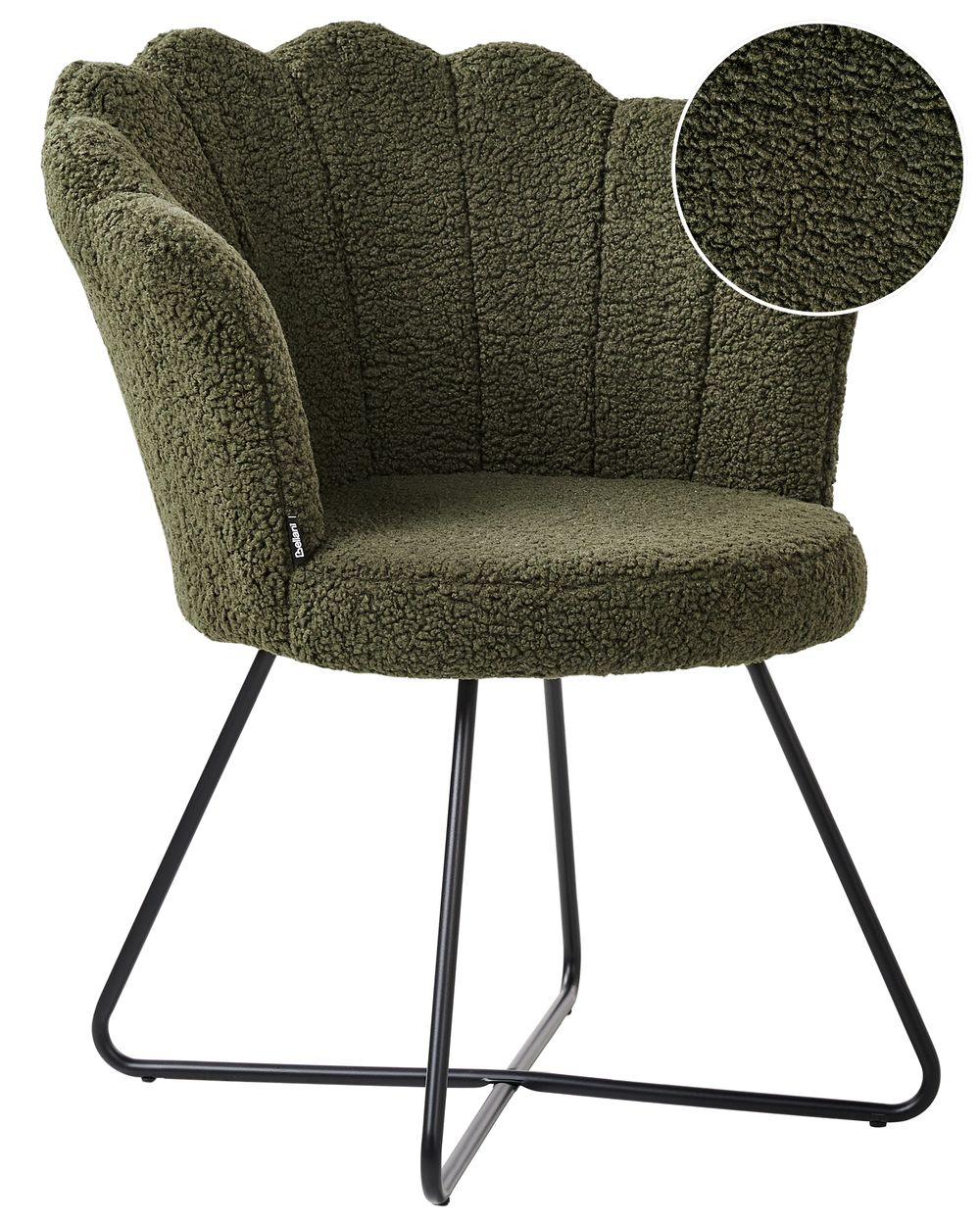 Fauteuil LOVELOCK Bouclé Vert foncé