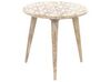 Conjunto de 2 mesas de madera de mango clara/blanco HURSI_852354