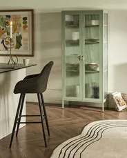 Witryna ze szklaną gablotą GLEORA Metal Miętowy_1046559