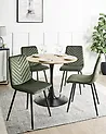 Set of 4 Dining Chairs HAVRE Velvet Olive Green