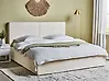 Cama con almacenaje MOISSAC Bouclé Blanco crema 180 x 200 cm