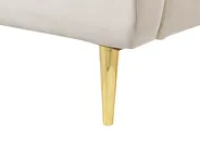 Bed Velvet FORBACH 140 x 200 cm (EU Double) Beige_843868