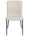 Set of 4 Fabric Dining Chairs Light Beige GLENDIVE_928975