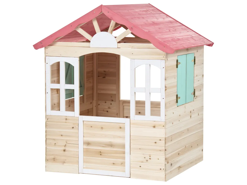 Garden Playhouse BADOLATO Fir Wood Light Brown