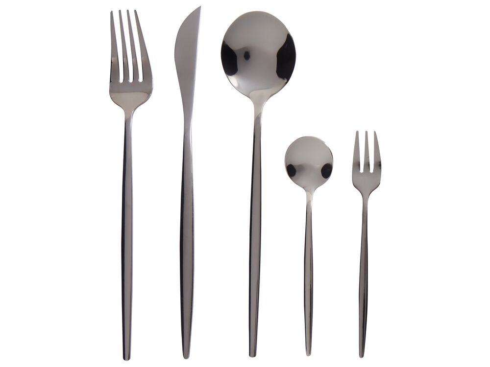 2025-25 秋冬新作  30 Piece Cutlery Set RIGATONI Black - Beliani.it アクセサリー