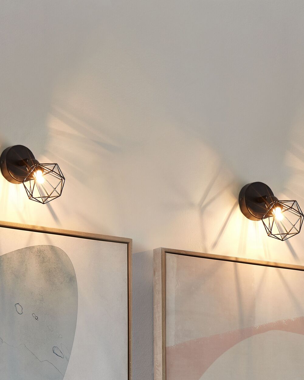 Set of 2 Spotlight Lamps ERMA Adjustable Metal Black