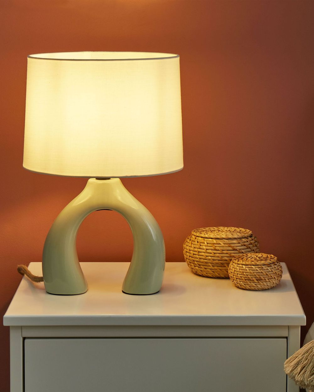 Table Lamp ABBIE Ceramic Light Green