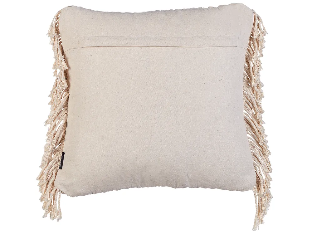 Set di 2 cuscini BESHAM 45 x 45 cm Cotone Beige chiaro Trama geometrica_904591