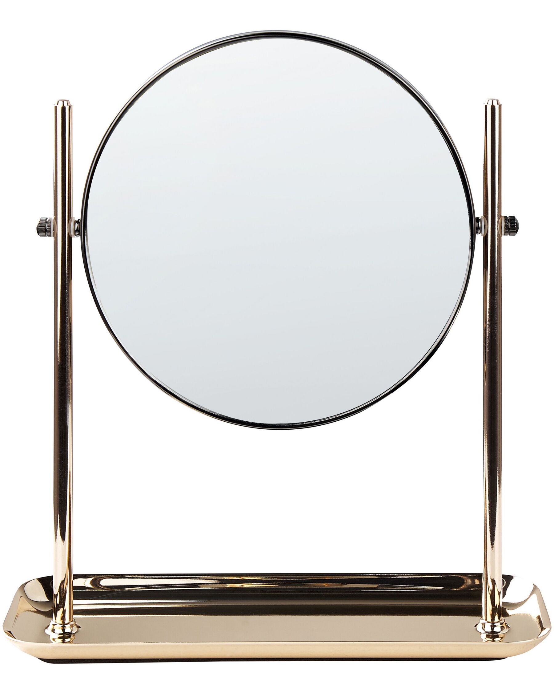 Kosmetické zrcadlo ø 20 cm zlaté/černé FINISTERE_847714