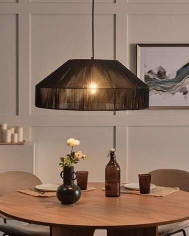 Rope Pendant Lamp Black IGUAMO