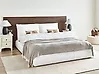 Bed Boucle VINAY 160 x 200 cm (EU King Size) White