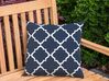 Lot de 2 coussins décoratifs de jardin bleu marine 40 x 40 cm SOFADES_799401