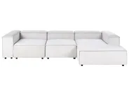 Modular Corner Sofa 4 Seater ARDAL Corduroy Off-White Left Hand_1008107