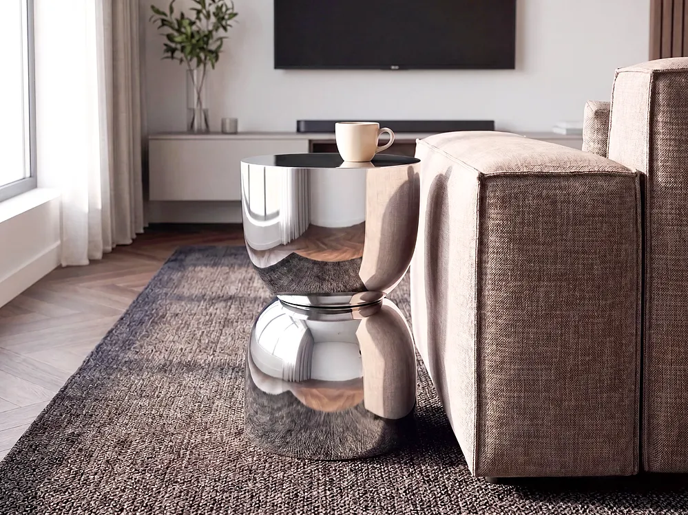 Side Table KASBA Metal Silver