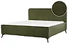 Cama Bouclé VALOGNES 180 x 200 cm Verde oscuro