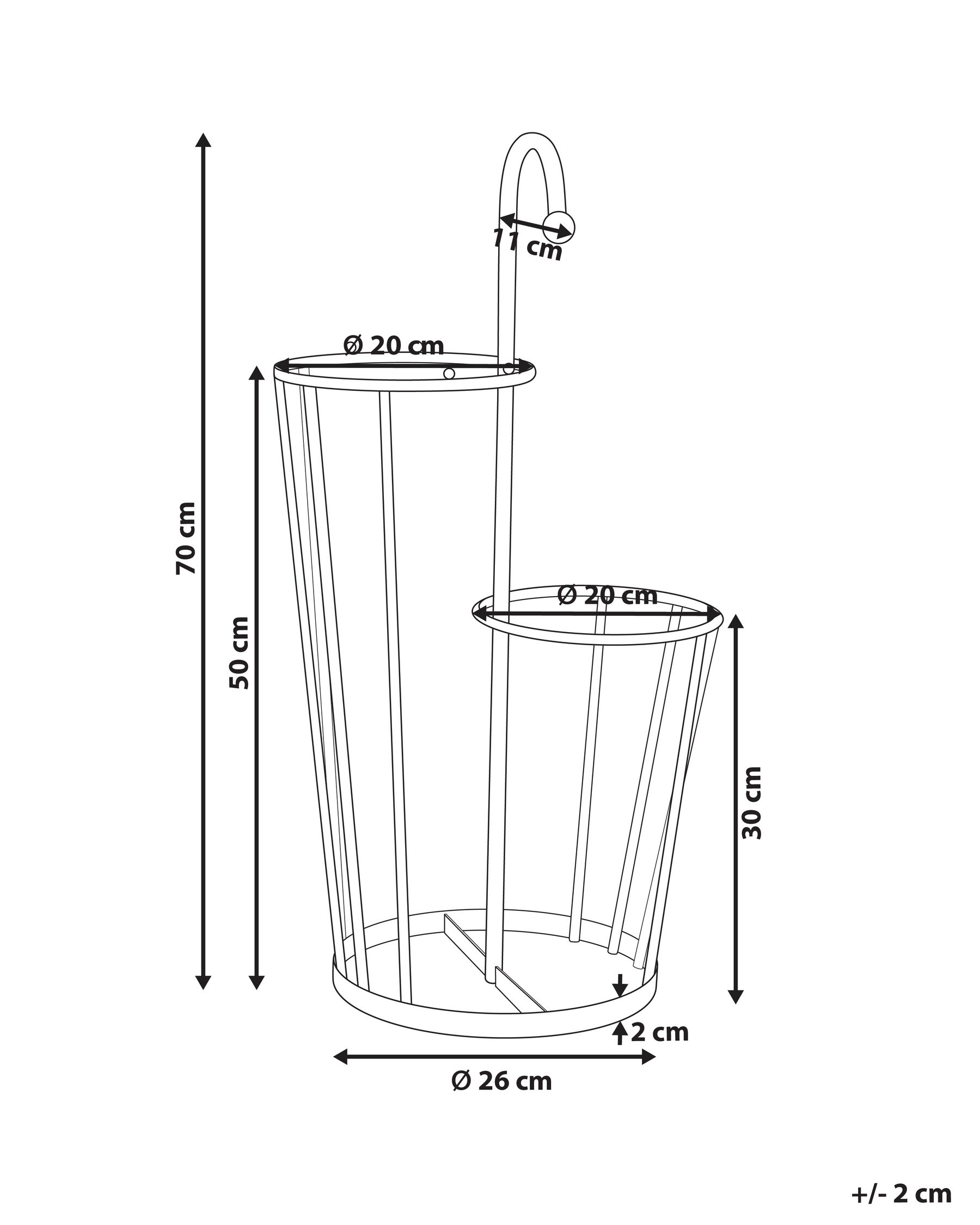 Metal Umbrella Stand Light Beige CHAMBORD_935729 Metal Umbrella Stand Light Beige CHAMBORD_935729