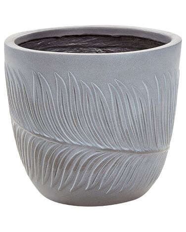 Flower Pot Fibre Clay 28 x 28 x 16 cm Grey FTERO