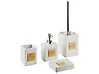 4-Piece Bathroom Accessories Set KOUROU Ceramic Beige