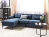 Right Hand Fabric Corner Sofa Blue GLOSLI_915425
