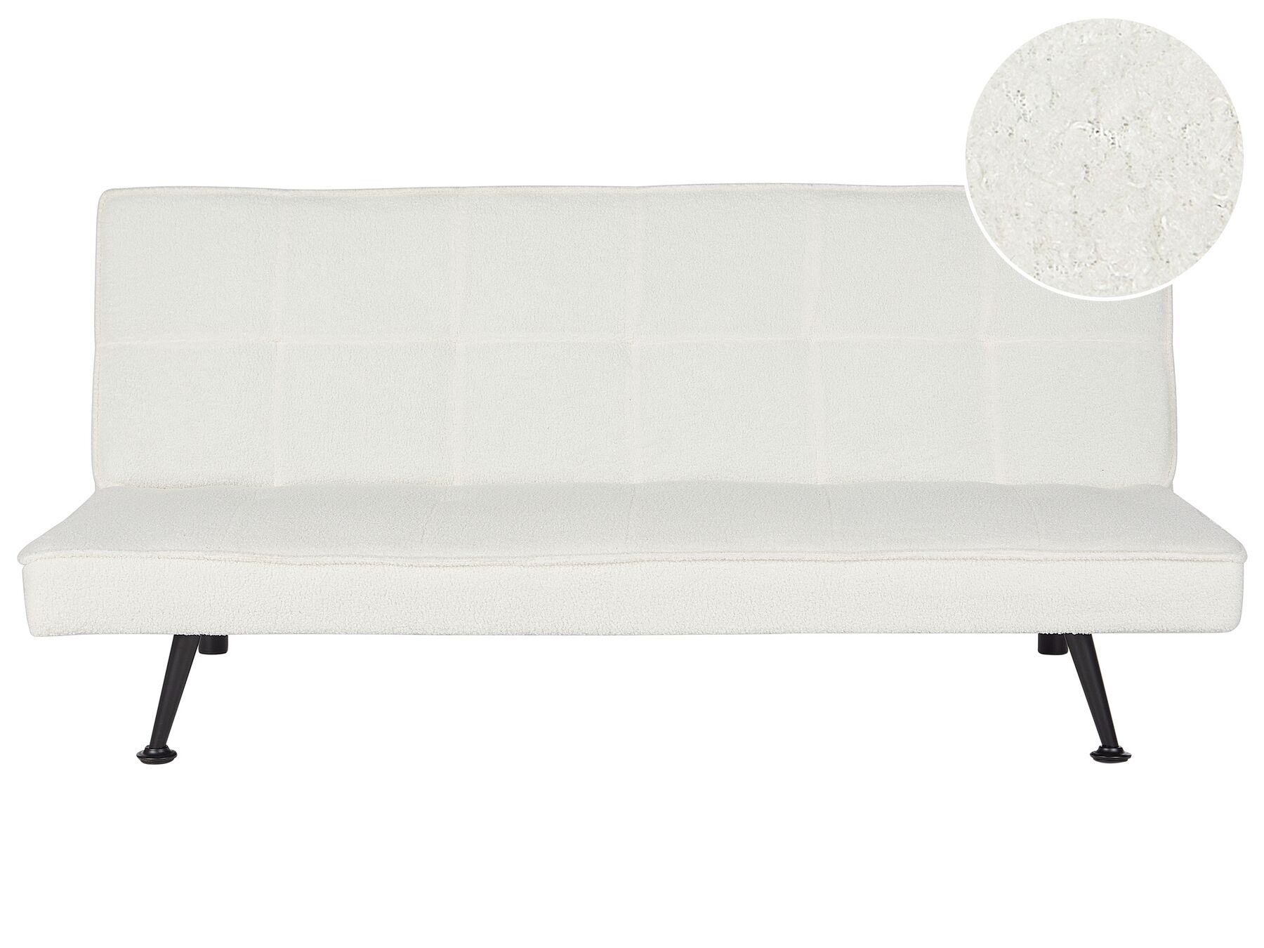 Divano letto tessuto bouclé bianco HASLE_912930