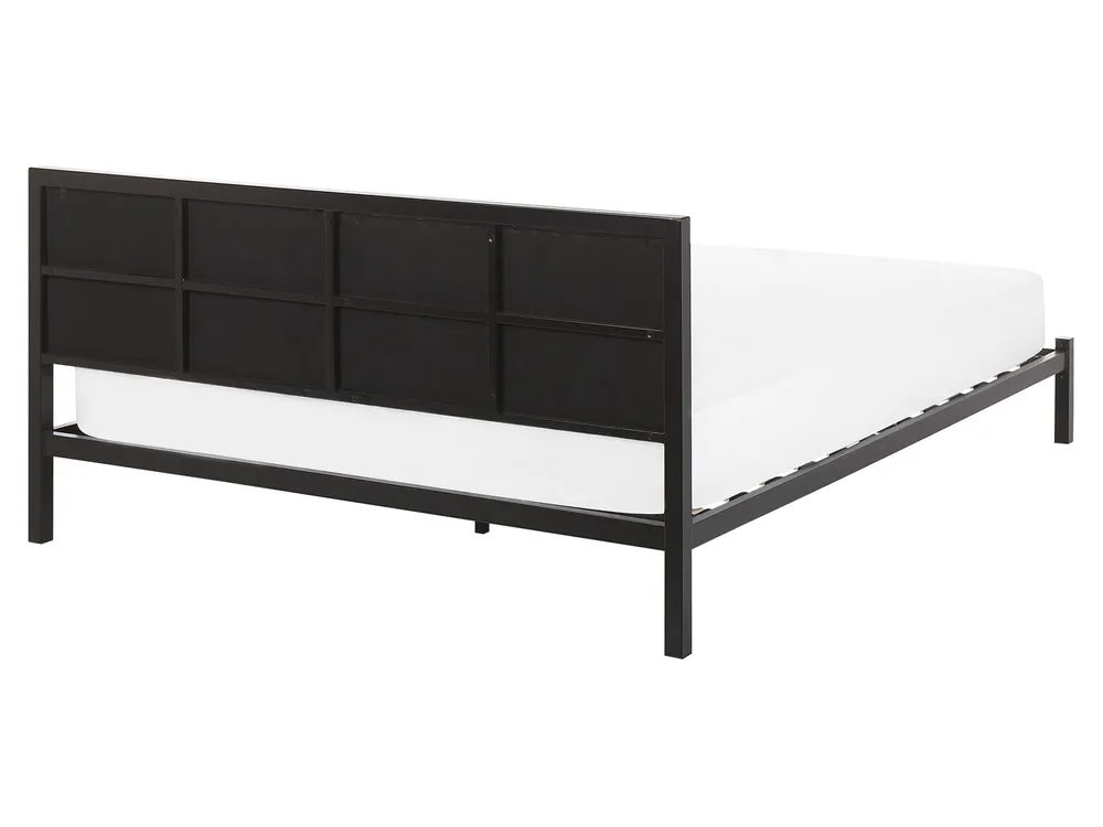 Letto Velluto AVALLON 180 x 200 cm Nero Letto Velluto AVALLON 180 x 200 cm Nero