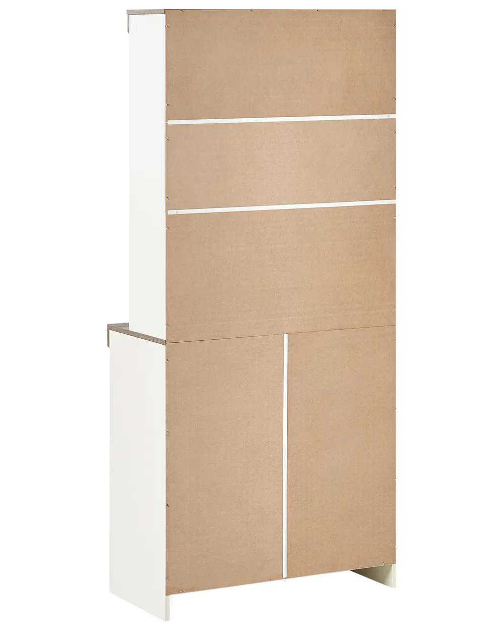 Glass Display Cabinet KALBARRI 80 cm Brown/ White_963511