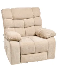 Sedia reclinabile elettrica ARES Poggiapiedi a scomparsa Tessuto Beige_939117