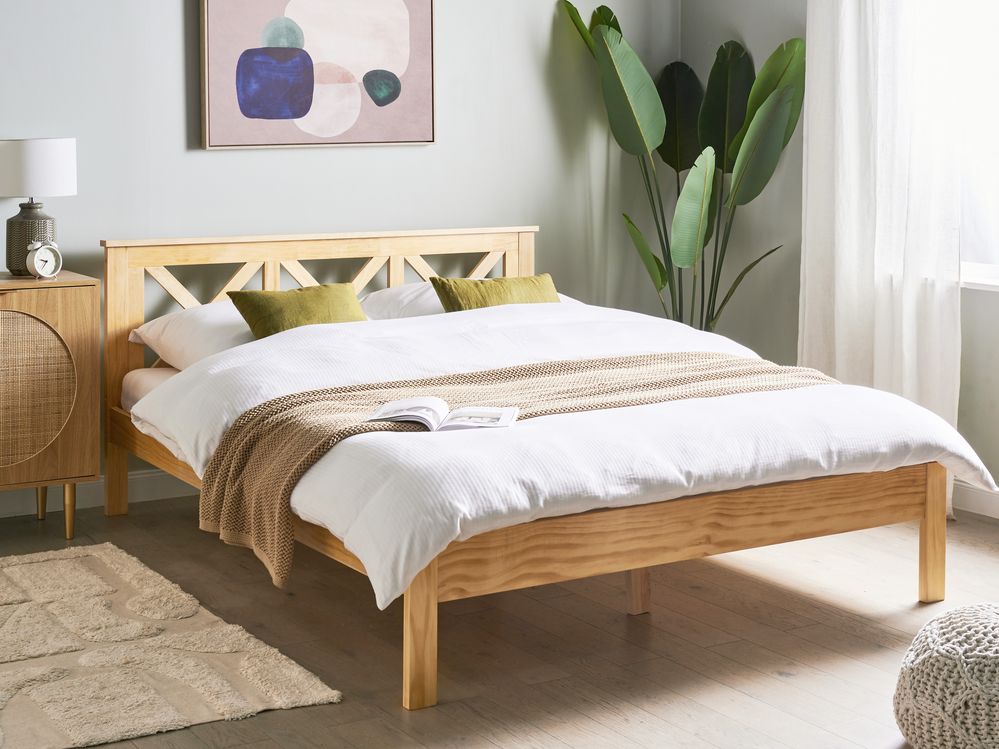 Seng Fyretræ TANNAY 160 x 200 cm Lysebrun