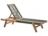 Sun Lounger PROSSEDI Reclining Acacia Wood Green