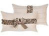 Set of 2 Decorative Cushions BELLE 30 x 50 cm Velvet Light Beige Solid