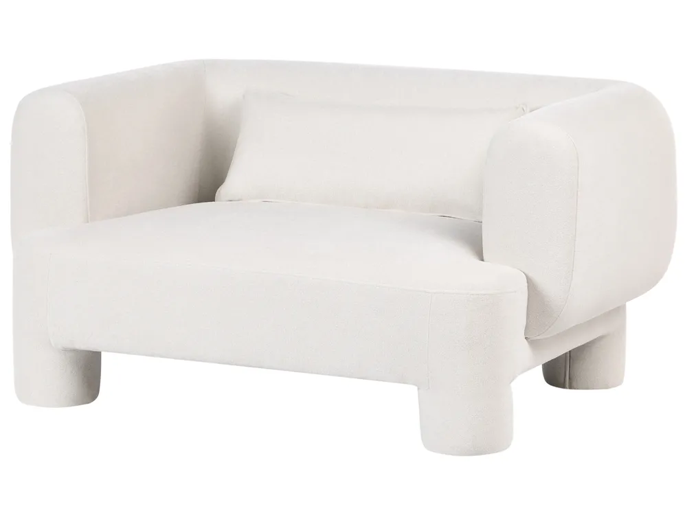 Living Room Set 6 Seater HOGBO Fabric White_1050026