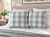 Set of 2 Decorative Cushions TAMNINE 45 x 45 cm Mint Green Checked