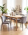 Conjunto de 2 sillas de comedor ADA Tela Gris oscuro
